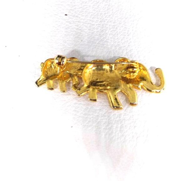 Mom & Baby Elephant Antique Pinback Retro Pin Vintage jewelry gift - Picture 6 of 7